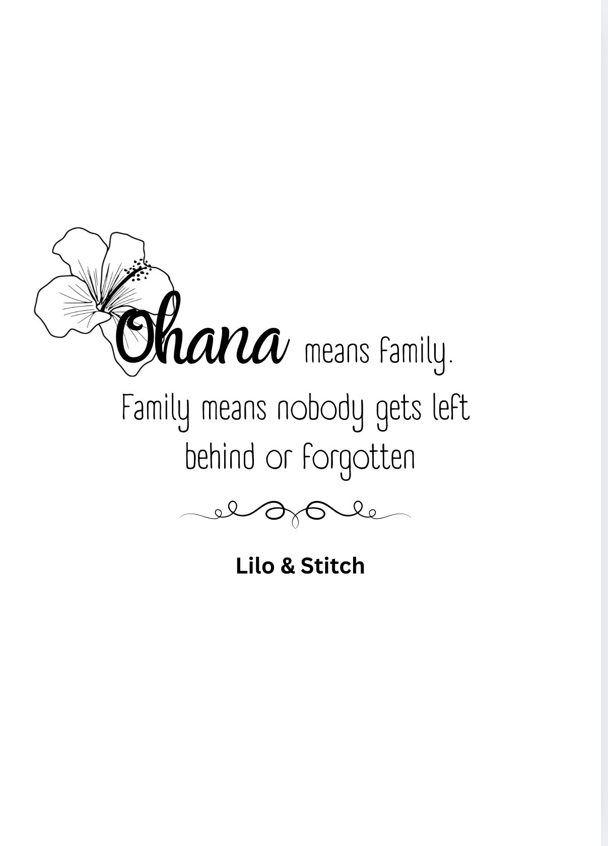 Ohana A4 Print