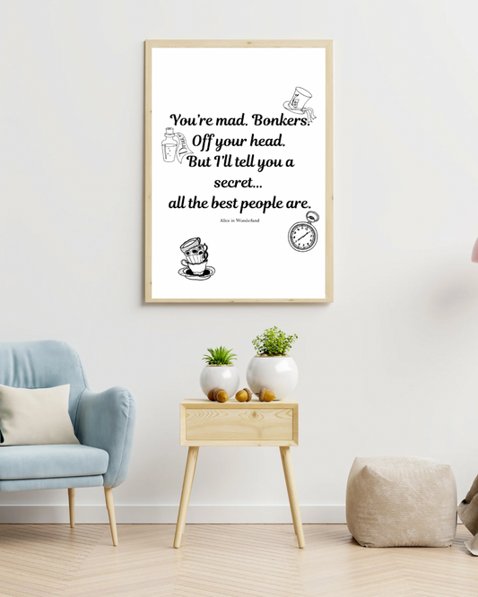 Alice in Wonderland A4 Print